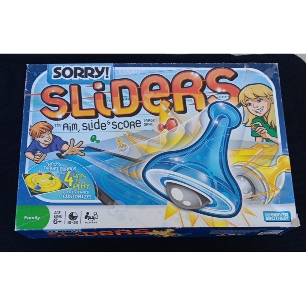 Hasbro Sorry! Sliders 2008 Board Game 100% Complete in Box Ages 6+ Players 1-4